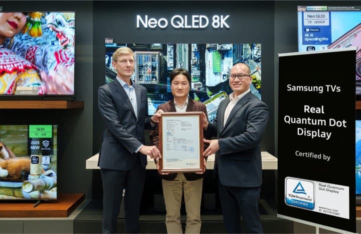 Samsung QLED TVs Earn ‘Real Quantum Dot Display’ Certification From TÜV Rheinland