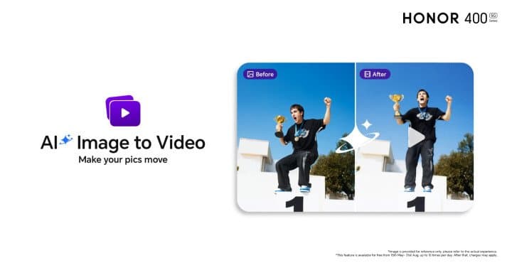 Next-Level Creativity: HONOR 400 Series Debuts the Industry-leading “AI Image to Video” Feature