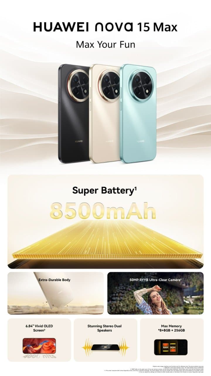 HUAWEI nova 15 Max: Certified Tough with 5-Star Drop Resistance