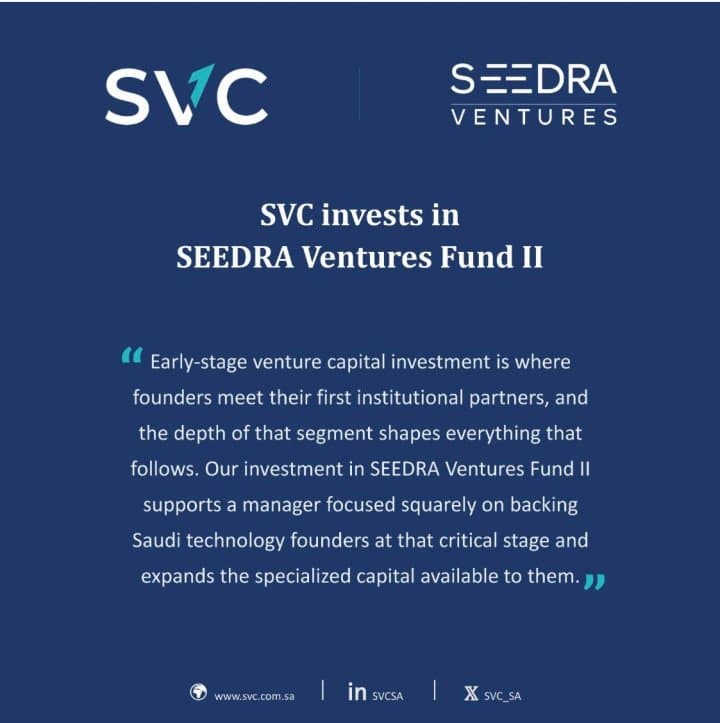 Saudi Venture Capital invests in SEEDRA Ventures Fund II